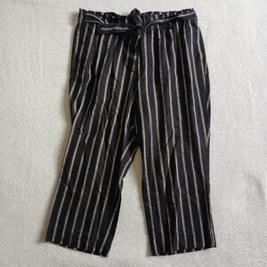 Anne Klein Black Striped Pants